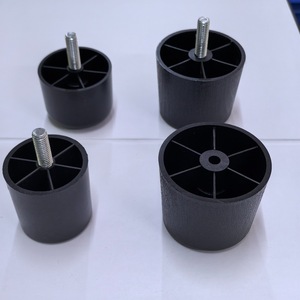 Pieds de canapé en plastique 50 mm, vis M6, réglables, noirs, design minimaliste, installation facile - Product Image 1