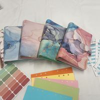 Carnet de Notes Sirène Personnalisé en Cuir PU, Classeur Budget A6 à 6 Anneaux, Feuilles Mobiles, Organisateur de Budget en Gros