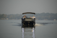 Bateau-maison ponton Ecocampor 2026, nouveau design, 22 pieds, pour la vie en famille, maison flottante, bateau ponton en aluminium soudé