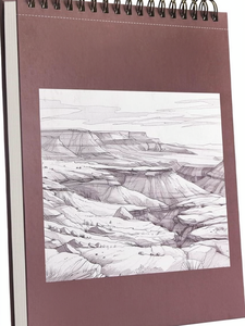 Carnet <span class=keywords><strong>de</strong></span> croquis Crehatos 9" x 12" avec reliure spirale supérieure, 100 feuilles, papier <span class=keywords><strong>de</strong></span> peinture 68lb/100gsm, 1 paquet - Product Image 1