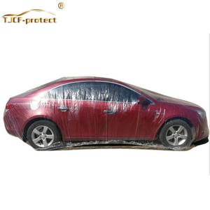 Couvre-<span class=keywords><strong>voiture</strong></span> en plastique jetable d'<span class=keywords><strong>hiver</strong></span> transparent personnalisé en matériau PE imperméable vente en gros - Product Image 2