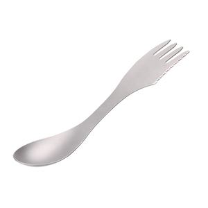 Camping <span class=keywords><strong>en</strong></span> plein air Pique-nique Accessoires Pur Titane Léger Spork Cuillère Fourchette Couteau Camping <span class=keywords><strong>Couverts</strong></span> Portable <span class=keywords><strong>3</strong></span> <span class=keywords><strong>en</strong></span> <span class=keywords><strong>1</strong></span> Spork - Product Image 3