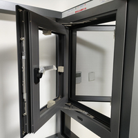 Puertas y Ventanas de Aluminio Diseñadas Específicamente para la Decoración de Cafeterías y Bares, Ventanas Abatibles de Aluminio con Vidrio Templado