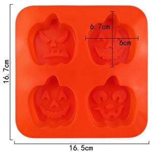 Moule à gâteau en silicone écologique personnalisé avec logo, 4 cavités, forme chauve-souris et fantôme d'Halloween, pour la fabrication de savons, bougies et résines, OEM/ODM - Product Image 3