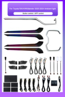 Lumière d'ambiance intérieure LED SJC Car 64 couleurs pour Toyota RAV4/Wildlander 2020-2024, mise à niveau, accessoires décoratifs symphoniques