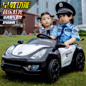 Auto Eléctrico Dodge para Niños, 4 Ruedas, Estilo Policía, Recargable, con Control Remoto, Juguete para Niños de 2 a 4 Años - Product Image 1