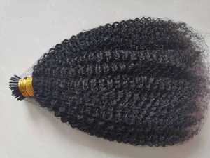 Icrolinks-puntas de cabello rizado, accesorio de fábrica de cutícula alineada, color gris - Product Image 6