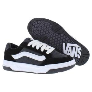 Zapatillas de skate con cordones Hylane Gs para niños, parte superior de lona, cómodas, color negro asfalto y blanco, talla 4 - Product Image 4