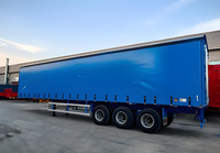 Semi-remorque à rideaux latéraux en acier de haute qualité, 3 essieux, 60 tonnes, personnalisée pour camions, vente directe d'usine, fabriquée en Chine