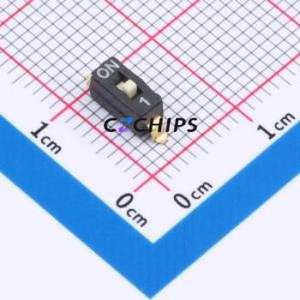 HY-DSIC01LS DIP Switch SMD,2.5x6.2mm Switch Flat Toggle, Raised Type Single Pole Single Throw 1 Gull Wing Type - Product Image 1