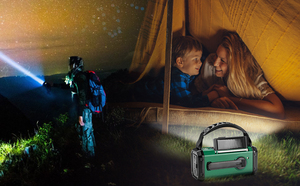 XSY-330 10000mAh xách tay đài phát thanh ROTARY Dynamo có thể sạc lại thiết bị khẩn cấp với quây AM/FM & năng lượng mặt trời Powered Led đèn pin - Product Image 5