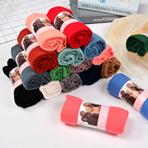 Venta al por mayor sólido <span class=keywords><strong>Heather</strong></span> cepillado invierno chal Pashmina de lujo personalizado de las mujeres Hijab impreso Logo musulmán mujeres Head Wrap - Product Image 6