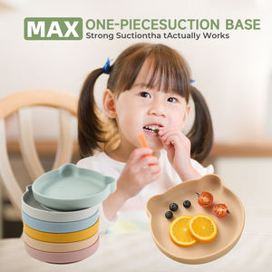 Nouvelle Assiette Classique pour Enfants, Assiette à Manger pour Tout-Petits, en Silicone Alimentaire Durable, Assiette Bébé avec Compartiments et Ventouse - Product Image 2