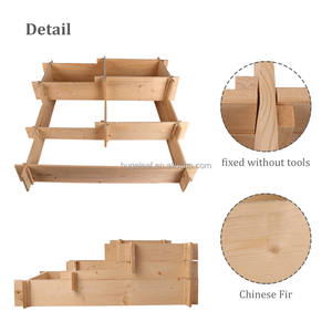5层蔬菜种植花园地块室外方形木制凸起花园床 - Product Image 4