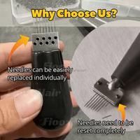 Outil d'Injection d'Aiguille Fioox pour Ventiler les Compléments Capillaires en PU, Perruques et Toppers: Outils de Fabrication et de Réparation