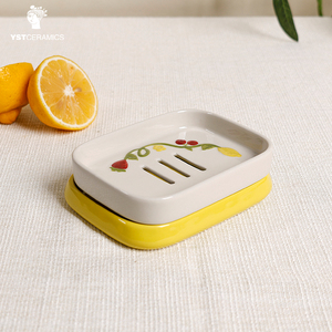 YST Céramique Ensemble d'accessoires de salle de bain écologiques Porte-savon en céramique recyclée pour la décoration intérieure - Product Image 5