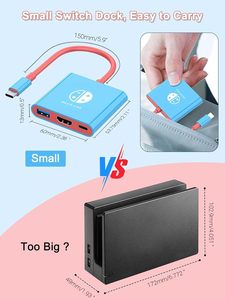 ตัวแปลงสวิตช์ 3 ใน 1 สำหรับนินเทนโดสวิตช์ HD ด็อคกิ้งสเตชั่นอะแดปเตอร์ทีวีแบบพกพา 4K/60HZ - Product Image 5