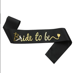 Fascia '<span class=keywords><strong>Bride</strong></span> <span class=keywords><strong>to</strong></span> Be' e '<span class=keywords><strong>Team</strong></span> <span class=keywords><strong>Bride</strong></span>' per Addio al Nubilato, Decorazioni per Feste con Caratteri Dorati Lucidi - Product Image 6