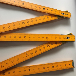 Règle pliante en bois de 150 cm, outil de mesure métrique pour le dessin et l'enseignement, couleur orange - Product Image 2
