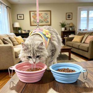 Multifunctional Foldable Silicone Pet Food <b>Bowl</b> <b>Dog</b> Water <b>Bowls</b> Outdoor Travel Collapsible <b>Dog</b> Food Container with Food Storage - Product Image 5