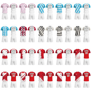 OEMサービス カスタムネームプリント フットサル ストリップ 軽量ポリエステル 吸汗速乾 サッカーユニフォーム 欧州クラブ向け - Product Image 2