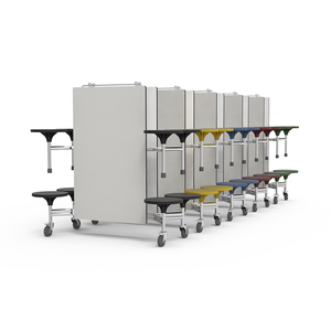 Bàn ghế gấp nhà máy sản xuất trực tiếp, 12 ghế, bàn ăn di động cho trường học, căng tin - Product Image 3