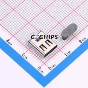 KH-TYPE-C-L10.5-6P-STM USB Connector SMD Connector Type-C Vertical Mount 6P - Product Image 1