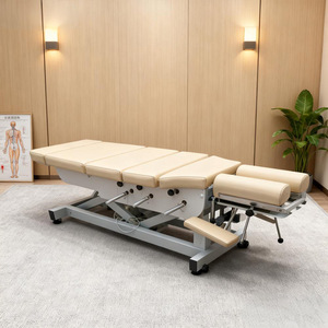 Cama de masaje de 173x50x51 cm, 4 secciones, de aleación de aluminio, operada manualmente, para terapia de acupuntura y ajuste óseo. - Product Image 1