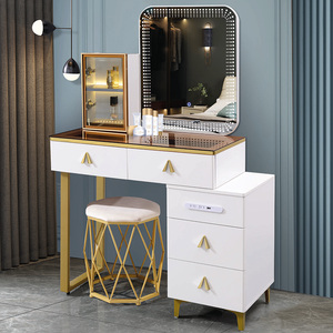 Dressing meuble dernier design commode de maquillage avec miroir led prix de gros coiffeuse <span class=keywords><strong>fille</strong></span> personnalisée pour <span class=keywords><strong>chambre</strong></span> à coucher - Product Image 2