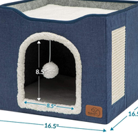 Meilleures ventes : Maisonnette pour animaux de compagnie avec fonction tabouret, Tabouret de rangement pliable d'intérieur, Lit pour chat et chien, Vente en gros directe usine