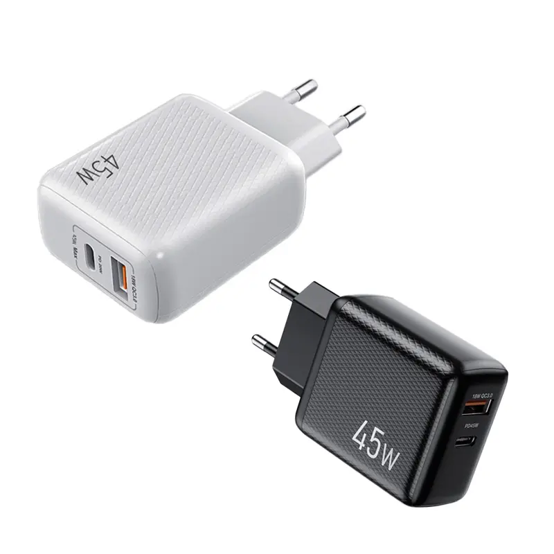USB-C PD 45W US/EU/UK Plus Fast Charging Adapter Type-C Quick Charger For iPhone 13 12 Pro Max iPad Huawei Xiaomi Samsung
