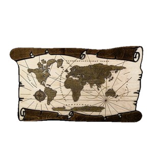 Hot Bán Thân Thiện Với Môi MDF Tường Gắn 3D Bản Đồ Thế Giới Mô Hình Dập Nổi Tùy Chỉnh Màu Sắc 80X100Cm Kinh Doanh Quà Tặng Văn Phòng - Product Image 3