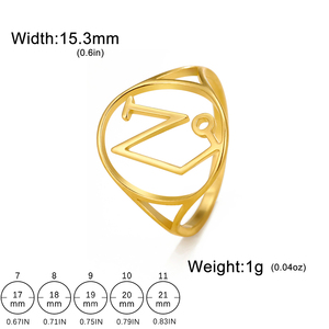 Myshape Uriel Archange Symbole Anneau Ésotérique Glyphe Magique Religieux Talisman Alliance Acier Inoxydable Bijoux Minimalisme - Product Image 6