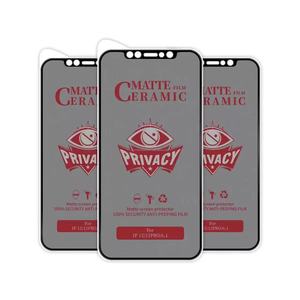 2 Piezas de Película Protectora de Privacidad Mate de Cerámica Grado AAA, Dureza 9H, Ultrafina, para 12/11 <span class=keywords><strong>Pro</strong></span>/XR/XS Max, Curva 3D, Impermeable, para Teléfono Móvil - Product Image 1