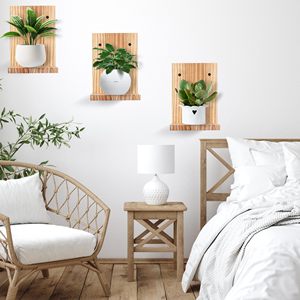 Nhà Máy Gỗ Kệ Nổi Cho Gắn Tường Trang Trí Treo Kệ Cho Phòng Khách Phòng Ngủ Nhà Bếp - Product Image 5