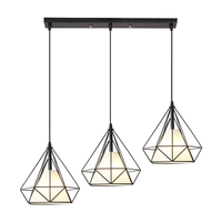 Lampe suspendue LED multi-têtes OEM ODM, luminaire en fer pour îlot de cuisine, restaurant, salle à manger, lustre