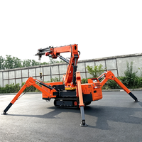 Grue araignée articulée Tonlita avec flèche télescopique, équipement de levage compact, grue araignée sur chenilles à flèche articulée