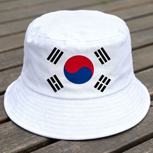 Chapeau Bob Coréen Imprimé Drapeau Corée du Sud Protection en Polyester pour Fans de Football Vente en Gros Chapeau de Pêche Anti-UV - Product Image 1