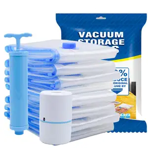 Space Saver Travel Transparent Vacuum Storage Bag Vacuum Compression Bag For Cloths And Bedding