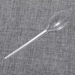 Disposable plastic spoon manufacturer sell cheap clear plastic spoon in bulk