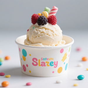 4oz 8oz 12oz 16oz Custom Logo Printing Ice Cream Cup Frozen Yogurt Gelato Bowls 1oz-32oz Disposable Paper Bowl - Product Image 1