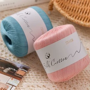 Fil fantaisie en coton mélangé résistant pour le crochet et le tricot à la main, motifs teints, fournisseur - Product Image 5