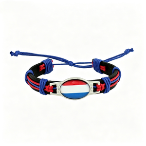 กำไลข้อมือธงชาติจอร์แดนแบบกำหนดเอง, สายรัดข้อมือถักด้วยมือปรับได้สำหรับการแข่งขันกีฬา, ของที่ระลึกและของขวัญสำหรับทีม - Product Image 4