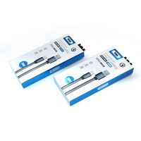 Boîte d'emballage rigide pliable en papier blanc avec logo et couleur personnalisés, câble USB, finition brillante et gaufrage – Meilleures ventes