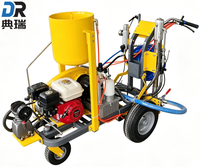 Machine de marquage routier à pulvérisation à froid à piston hydraulique DR015 avec distributeur pneumatique de billes de verre pour parkings, aéroports, etc.