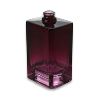 Récipient de parfum personnalisé vide 100ml rectangle carré rechargeable bouteille de parfum en verre de couleur opaque
