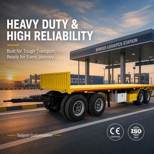 Remorque <span class=keywords><strong>à</strong></span> plateau plat compatible Sinotruk - Remorque <span class=keywords><strong>à</strong></span> châssis renforcé avec certification CE - Product Image 4