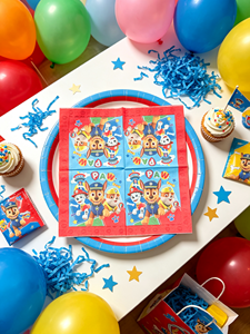 Serbet Kertas Sekali Pakai Motif Kartun Paw Patrol untuk Pesta Ulang Tahun Anak, Perlengkapan Dekorasi Meja, Bahan Pulp Kayu Virgin, Grosir - Product Image 2