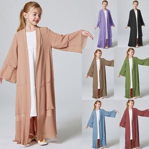 Kebaya Midden-Oosten Jurk Drielaagse chiffon losse casual jasjurk voor kinderen Msl132 - Product Image 2