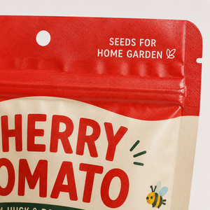 Sachet d'emballage de graines imprimé sur mesure, refermable, autoportant avec trou de suspension pour graines de légumes de jardin - Product Image 6